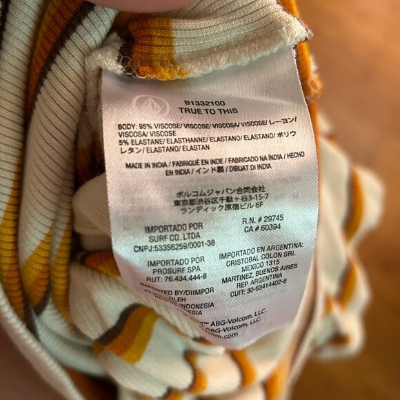 Volcom Stripe Bodycon T Shirt Dress Size Large - Picture 2 of 6